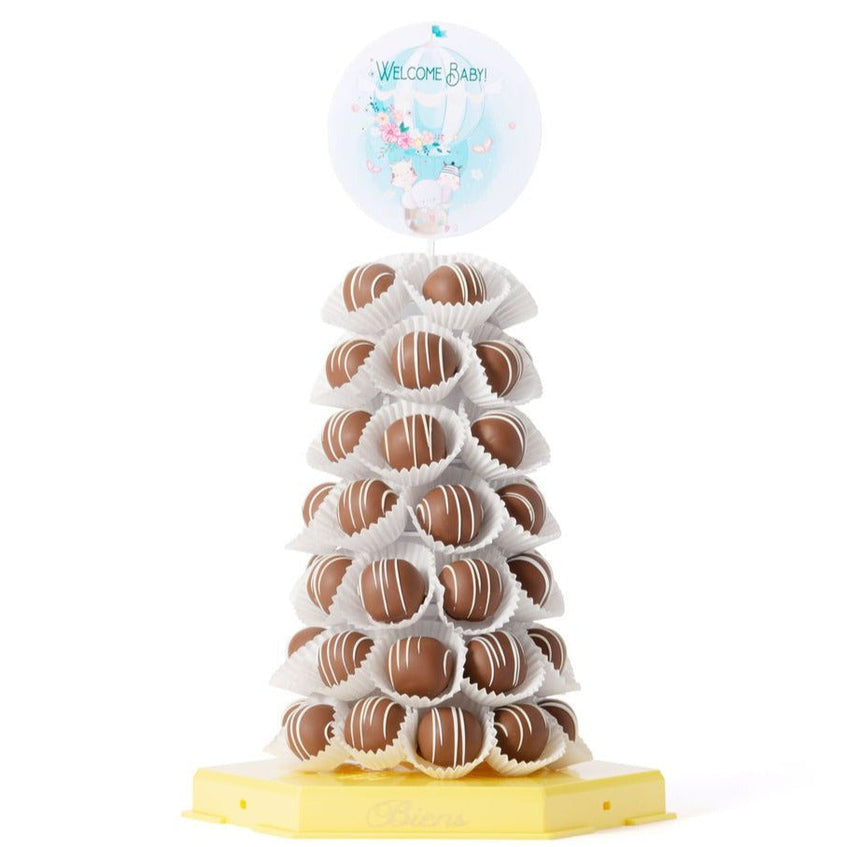 Baby Bien Tower - Yellow Celebrations, Chocolate, Baby Bien Tower Biens Chocolate Centerpieces 