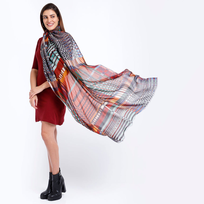 Vintage Checkered Wrap Accessories, Wrap Vismaya 
