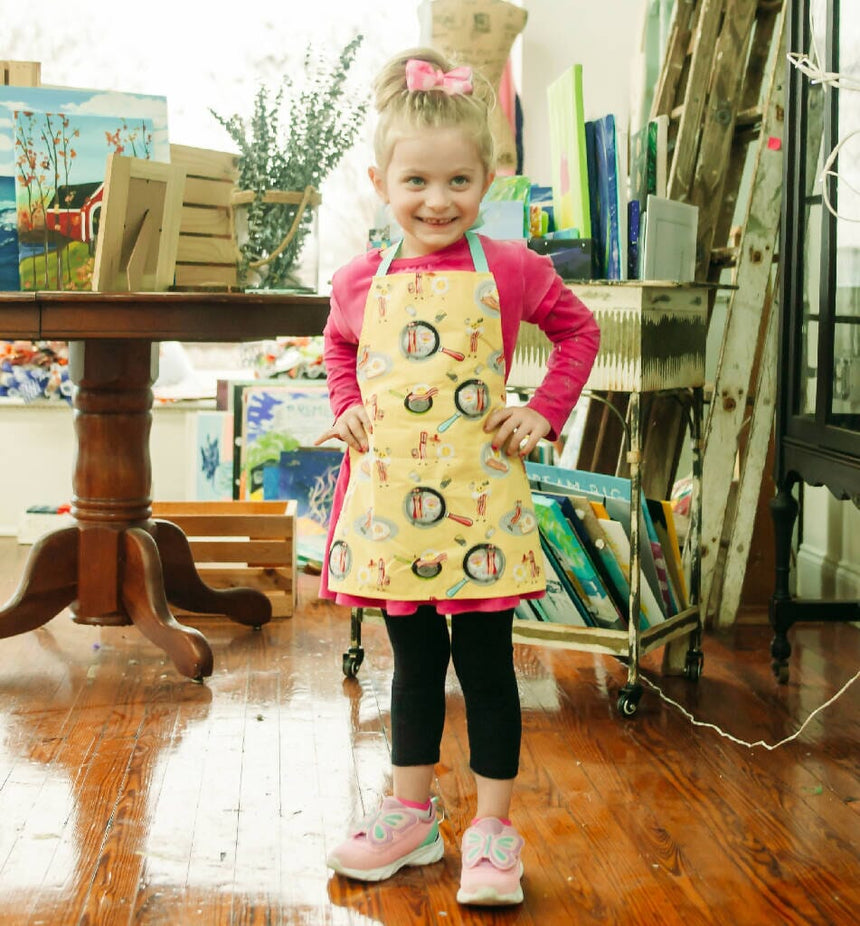 Best Friends Bacon and Eggs Handmade Apron for Adults and Kids