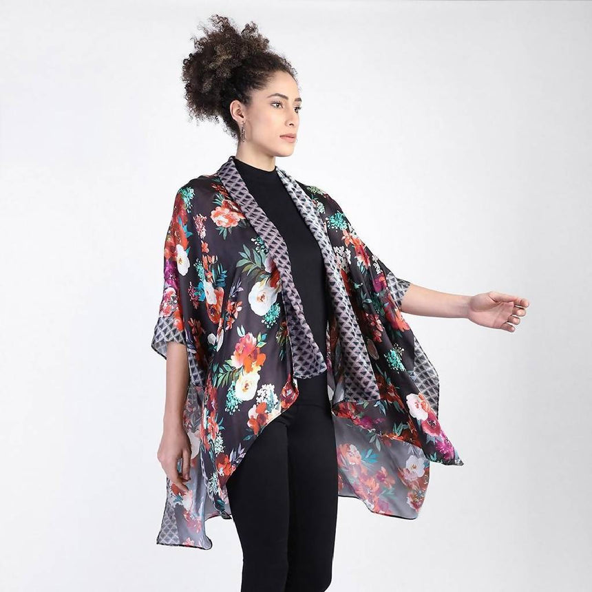 Vintage Kimono Kimonos/Wearables Vismaya Charcoal black 