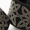 Lori Weitzner Ariadne Bracelet in Charcoal with Beading, Suede, Magnetic Closures