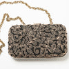 Lori Weitzner Athena Clutch, Bag with Embroidery, Beading, and hidden Chain  