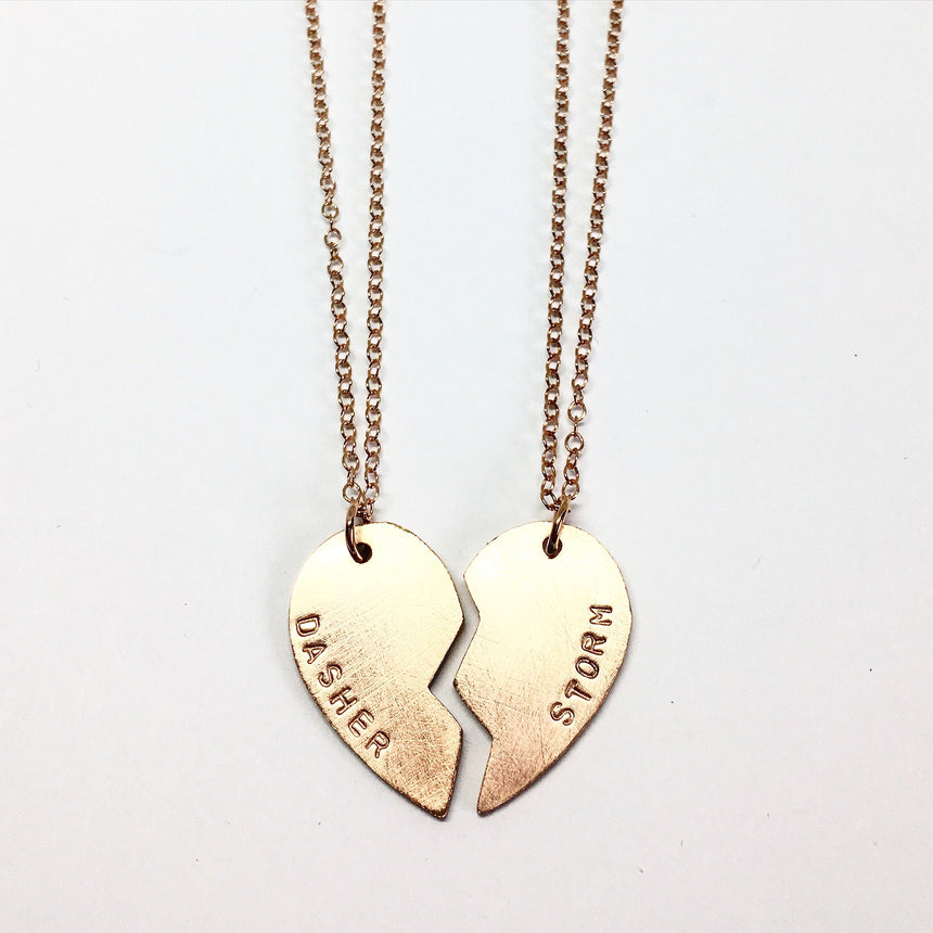 Best Friends Heart Necklaces Necklaces Jennifer Cervelli Jewelry 