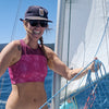 Beach 67 Full Coverage Eco Friendly Swim Bikini Top With +50 UPF in Pink Very Berry Swimwear Anowi Surfwear XS VERY BERRY 