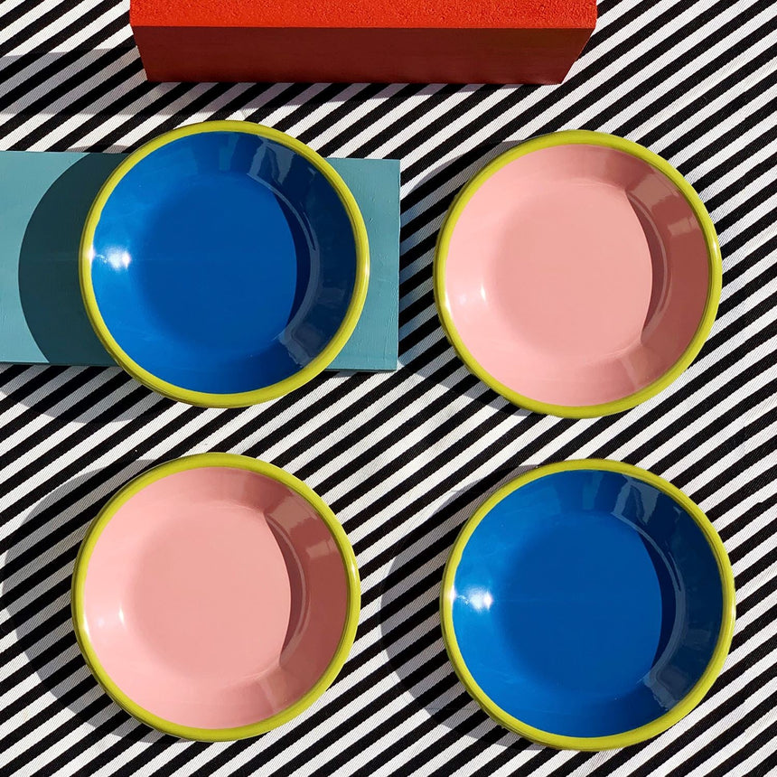 Colorama Electric Blue Enamel Sauce Plate Set of 2 Home & Garden Darling Spring 