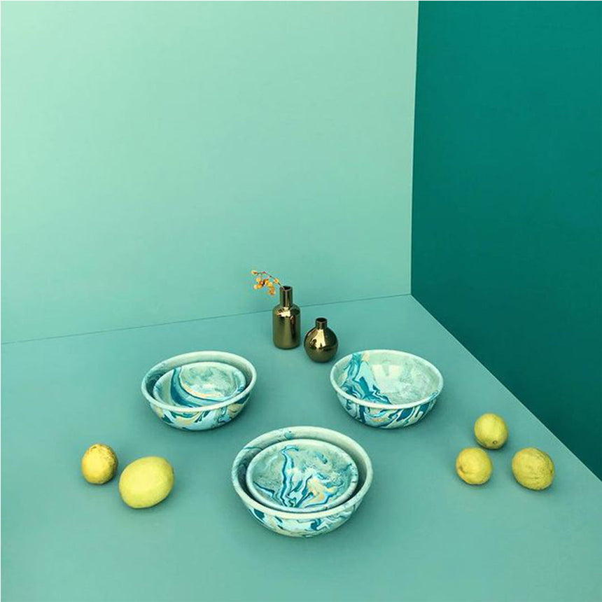 Multi Swirl Small Enamel Bowl Home & Garden Darling Spring 