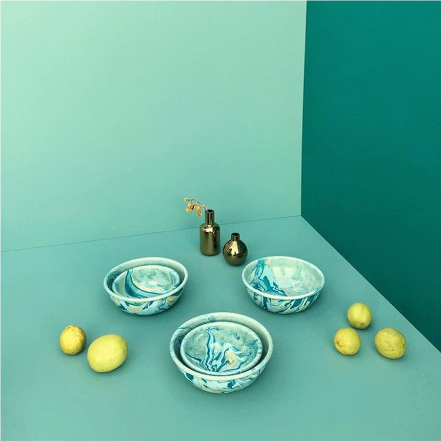 Multi Swirl Small Enamel Bowl Home & Garden Darling Spring 