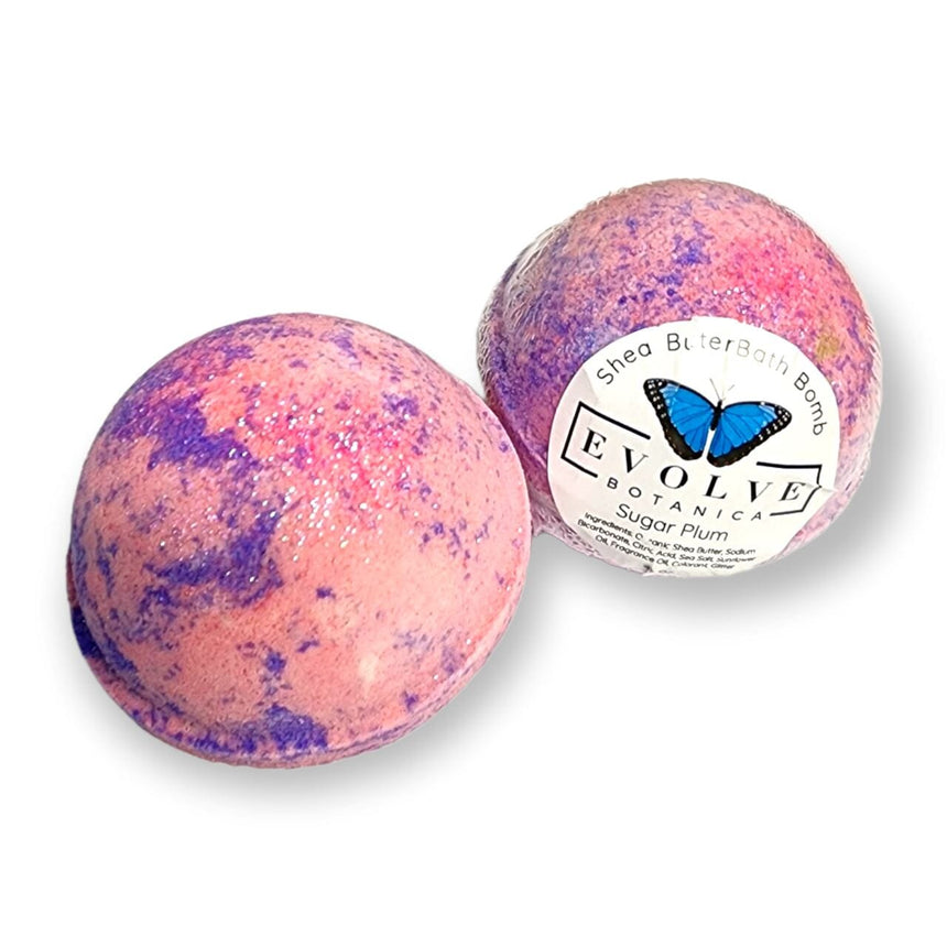 Bath Bomb - Sugar Plum ( Christmas - Holiday ) Beauty Evolve Botanica Co 
