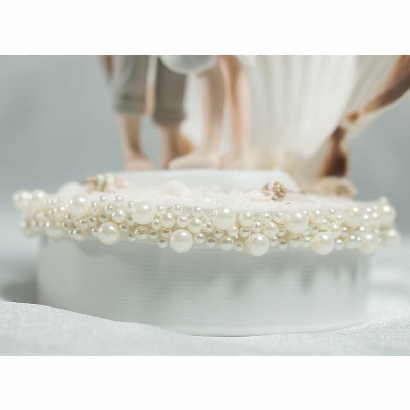 Beach Get Away Shell Wedding Cake Topper Traditional Cake Toppers (Heavy) Wedding Collectibles 