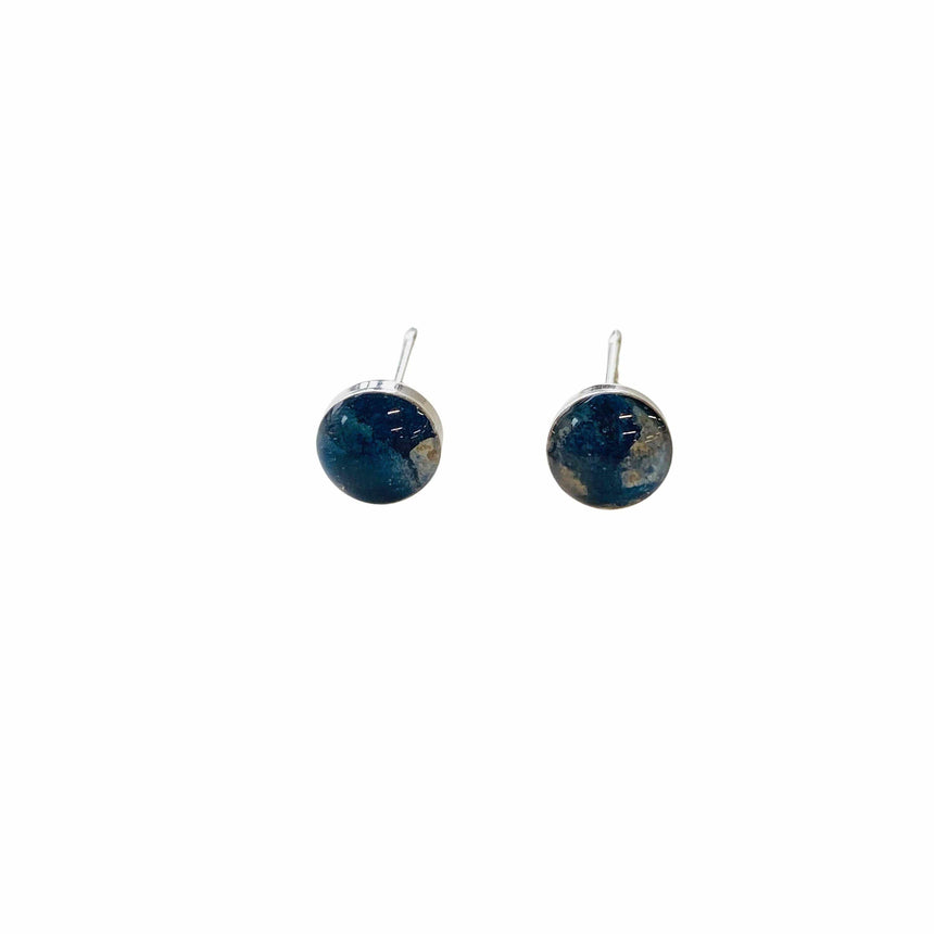 Benita Earrings | Silver Earrings Rebel Nell Navy 