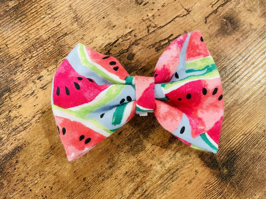Watermelon Print Bow Ties for Pets - Big ~5"x3" and Small ~3.5"x2" Home Bow-Bow Ties 