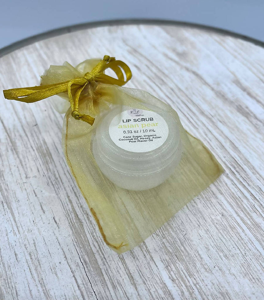 Asian Pear Lip Scrub Lip scrub, lips, exfoliant, exfoliate, moisturizer, essential oil, infused, makeup K and C Naturals 