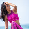 Beach 67 Full Coverage Eco Friendly Swim Bikini Top With +50 UPF in Pink Very Berry Swimwear Anowi Surfwear 