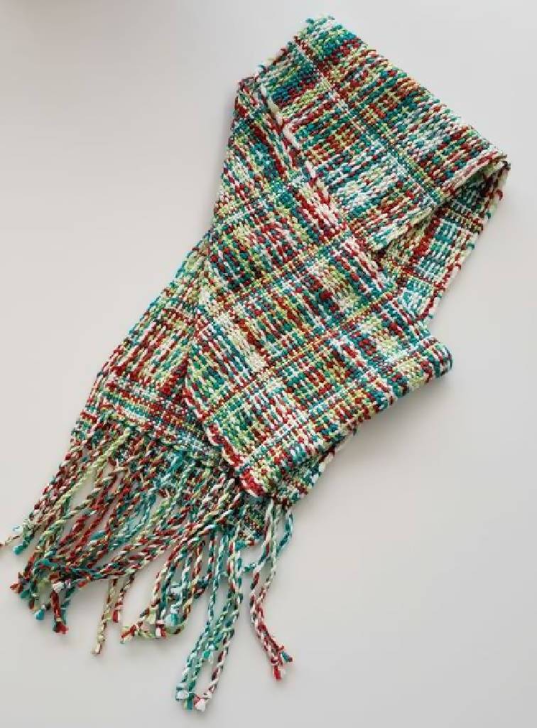 Bamboo Scarf - Handwoven - Summer Garden handwoven scarf Iron Springs Weaving 
