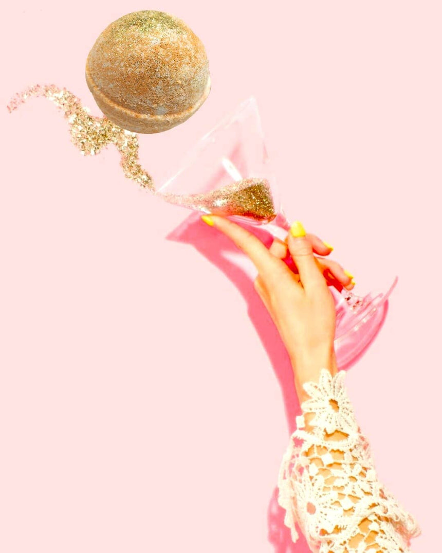 Bath Bomb - Peach Bellini (Seasonal - Spring) |Qty. 1 Bath Bomb Evolve Botanica Co 