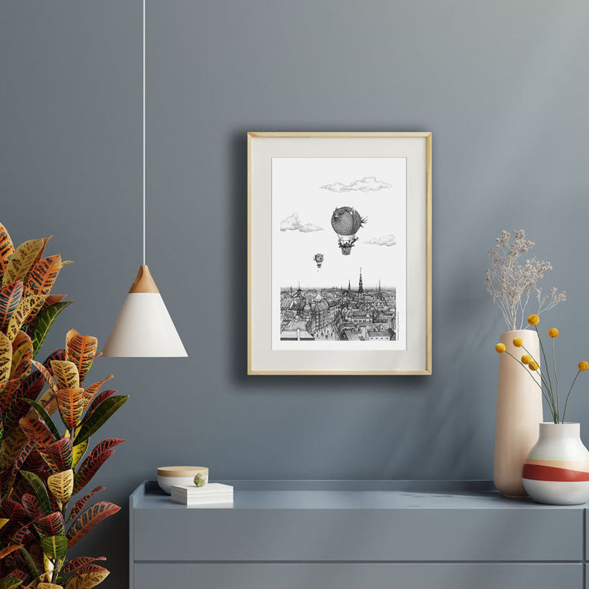 Balloon Fish over Copenhagen Fine Art Print Home & Garden Darling Spring 