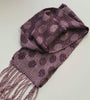 Bamboo Handwoven Scarf - Eggplant and Light Mauve handmade scarf Iron Springs Weaving Elegant Eggplant and Light Mauve Scarf 