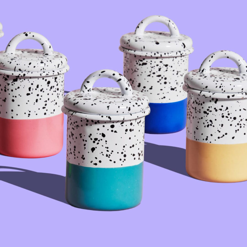 Mind-Pop Medium Enamel Canister Home & Garden Darling Spring 