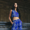 Wasini Crop Top in Blue Bahari Apparel KAHINDO 