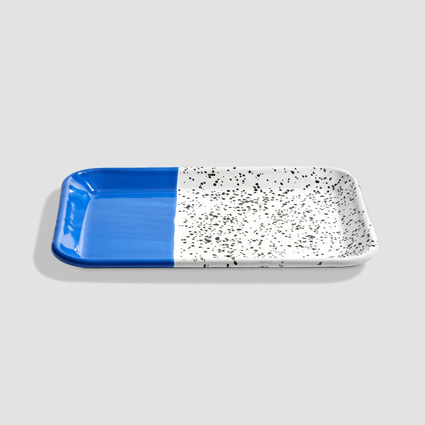 Mind-Pop Small Enamel Tray Home & Garden Darling Spring Cobalt Blue 