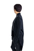 black goth gothy gothic edgy dark alt fashion jacket long sleeves asymmetrical silver zipper