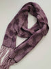 Bamboo Handwoven Scarf - Eggplant and Light Mauve handmade scarf Iron Springs Weaving 