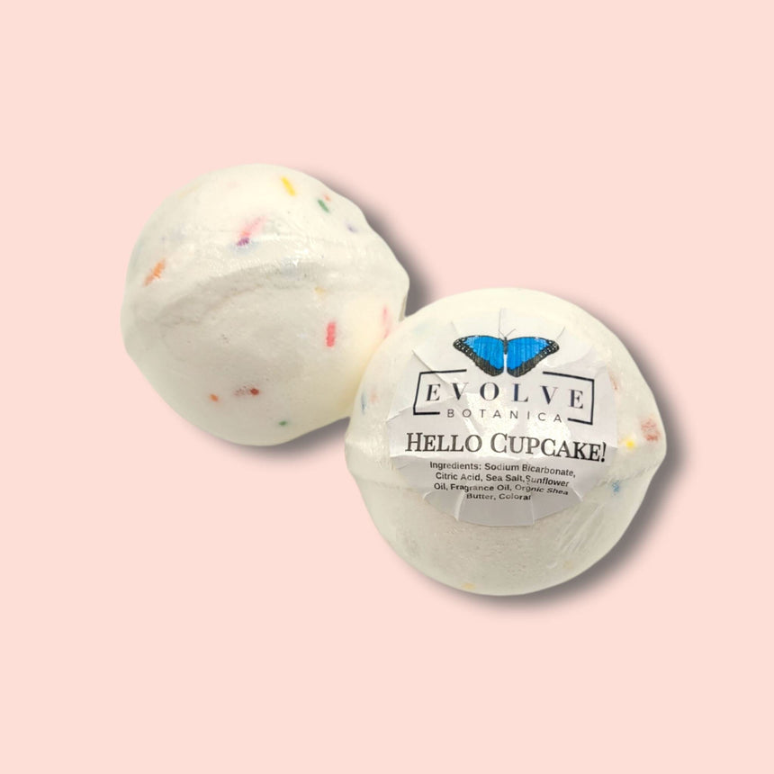 Bath Bomb - Hello Cupcake! (Seasonal) |Qty. 1 Bath Bomb Evolve Botanica Co 