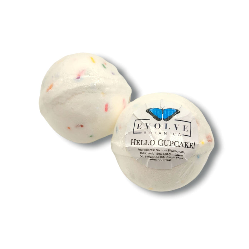 Bath Bomb - Hello Cupcake! (Seasonal) |Qty. 1 Bath Bomb Evolve Botanica Co 