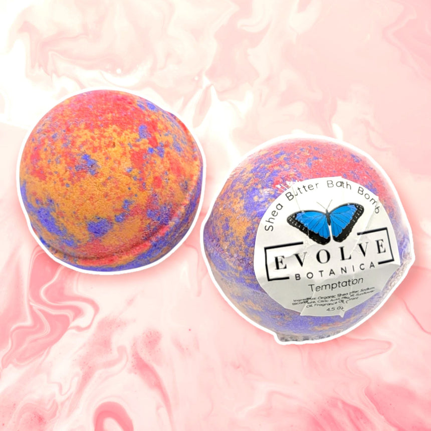 Bath Bomb - Temptation |Qty. 1 Skincare, Personal Care, Bath Bomb Evolve Botanica Co 