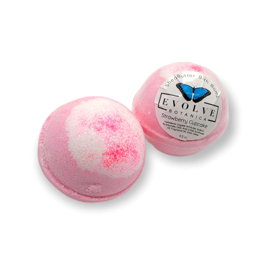 Bath Bomb - Strawberry Cupcake -(Seasonal Spring) Bath Bomb Evolve Botanica Co 