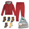 Warm and Cozy Organic Cotton Hoodie, Sweat Pant and Sock Gift Set 7HS001_hoodie-sweatpant-sock-gift-set Mightly Rust X-Small (4/5) 