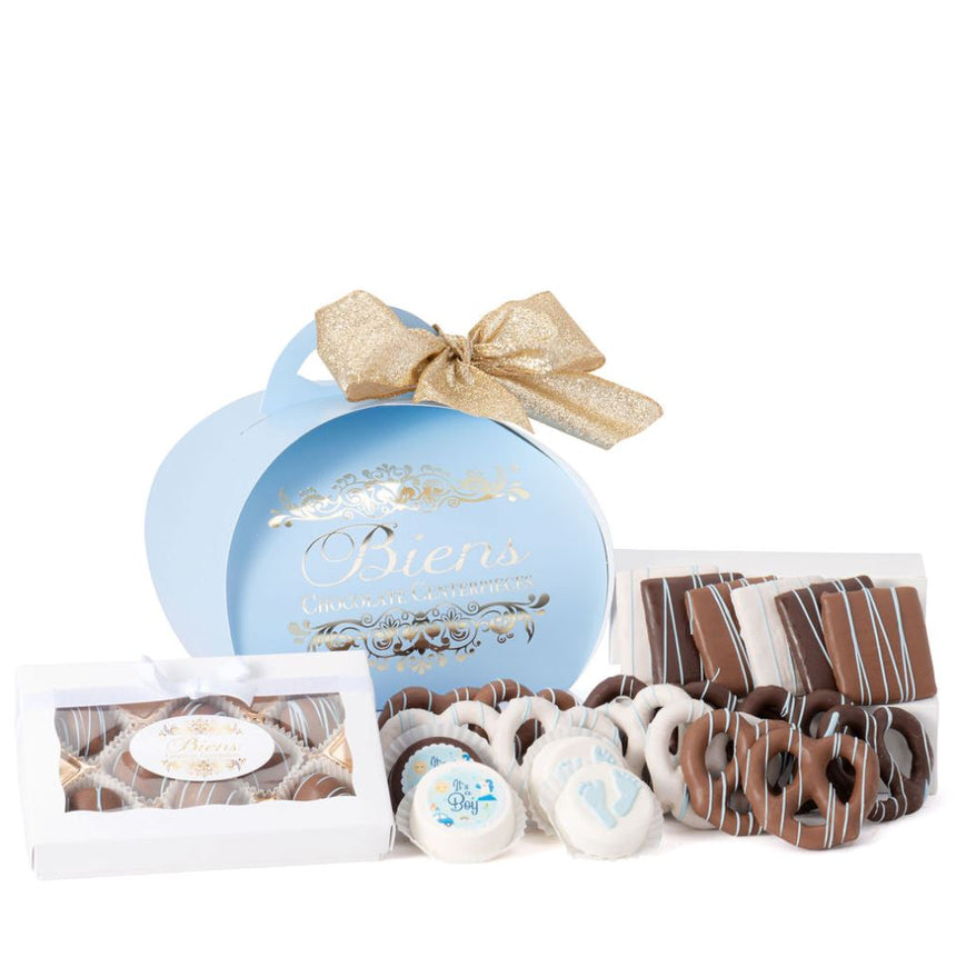 Baby Small Tulip Box - Pale Blue Food Biens Chocolate Centerpieces 