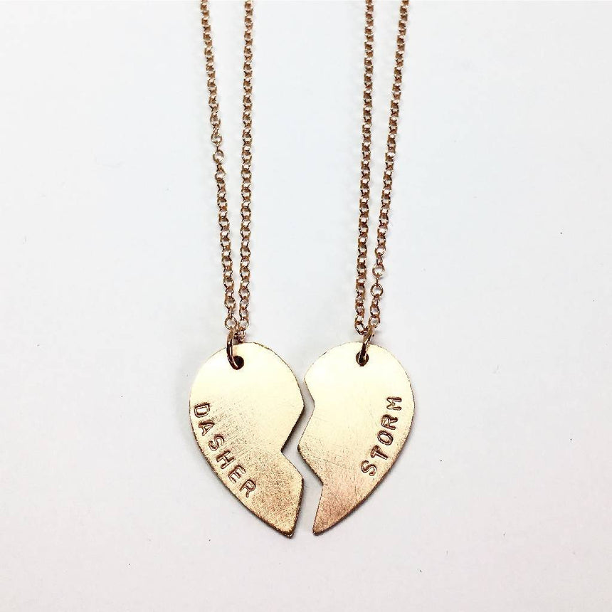 Best Friends Heart Necklaces Necklaces Jennifer Cervelli Jewelry 