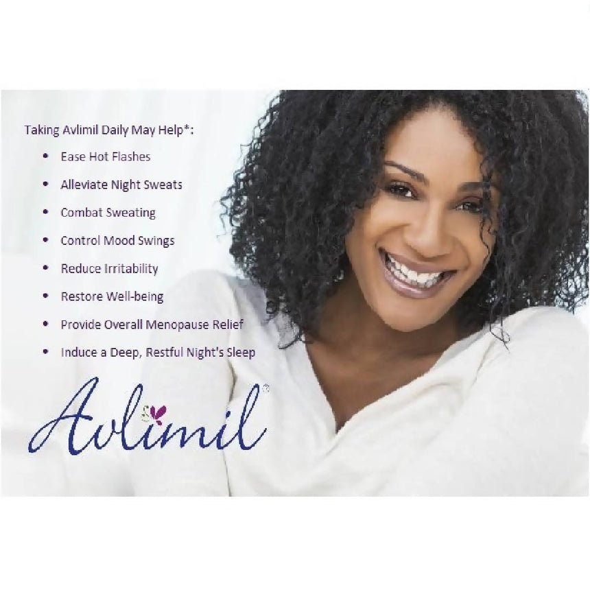 Avlimil® Hormone Balance & Menopause Support | Mood Swings, Hot Flashes, Night Sweats and Irritability - Isoflavones, Black Cohosh, Raspberry, Valerian, Sage, Red Clover, Lemon Balm Herbal Supplements Pristine Bay LLC dba Vianda 