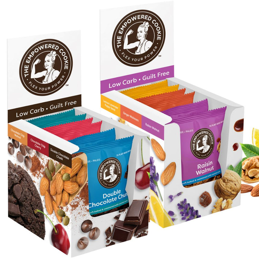 Best Selling Variety Pack (12 cookies) 6 flavors of Low Carb Cookies Variety Pack The Empowered Cookie 