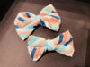 Warm and Cool Pastel Stripes Bow Ties for Pets - Big ~5"x3" and Small ~3.5"x2" Home Bow-Bow Ties 