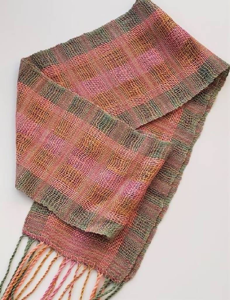 Bamboo Handwoven Scarf - Sweet Winter handmade scarf Iron Springs Weaving 