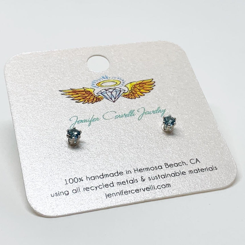 Aquamarine Birthstone Earrings - March Birthstone Earrings Jennifer Cervelli Jewelry 