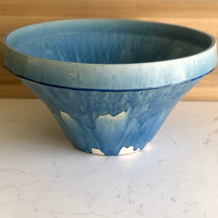 Artisan Ceramic Bowl - 14.5" W x 8" H Home & Garden Centered Inc. Blue 