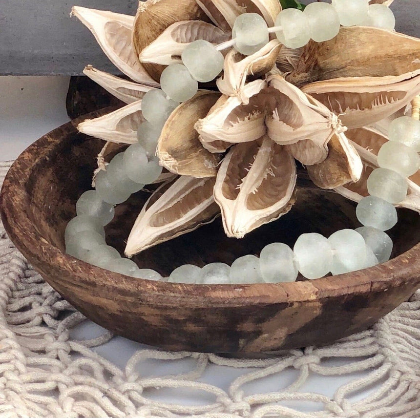Artisan Recycled Glass Beads Home & Garden Centered Inc. Aqua (sold out) 