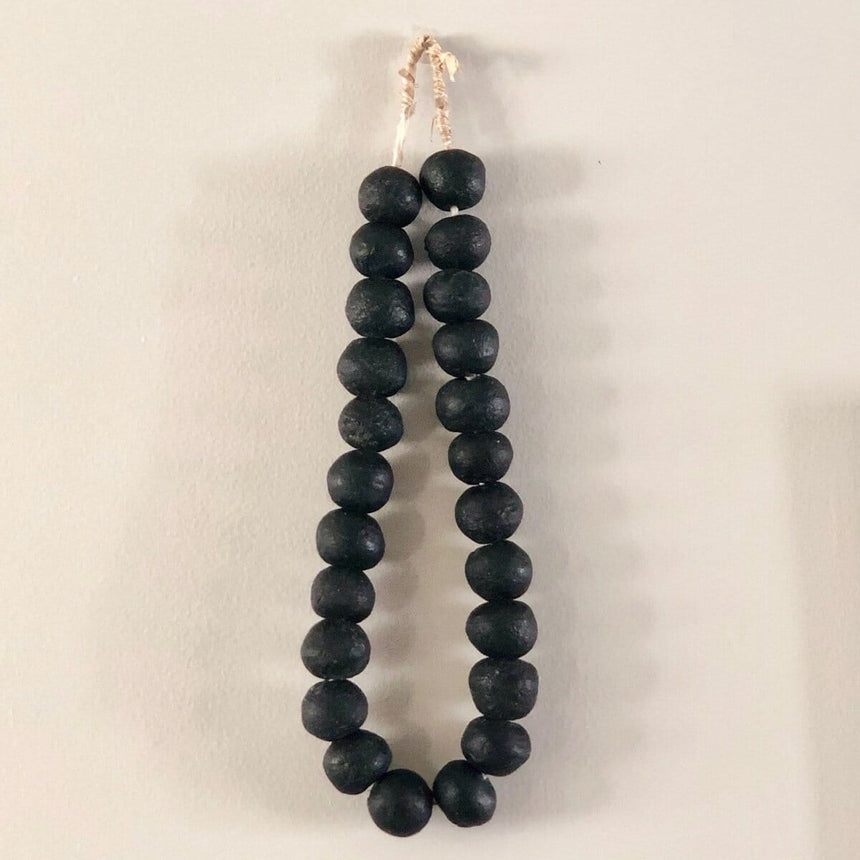 Artisan Recycled Glass Beads Home & Garden Centered Inc. Black 