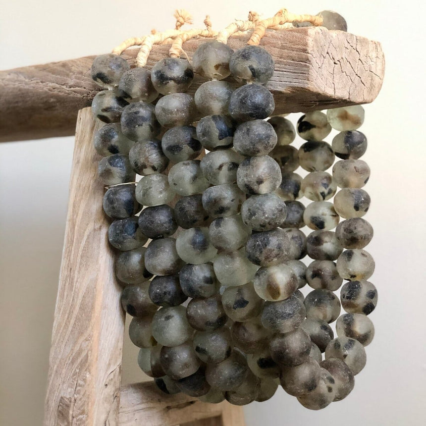 Artisan Recycled Glass Beads, X-Large Home & Garden Centered Inc. Multicolored- earth tones 