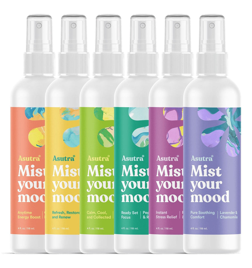 Aromatherapy Mist Variety Set, 6 Bottles Mist Asutra 