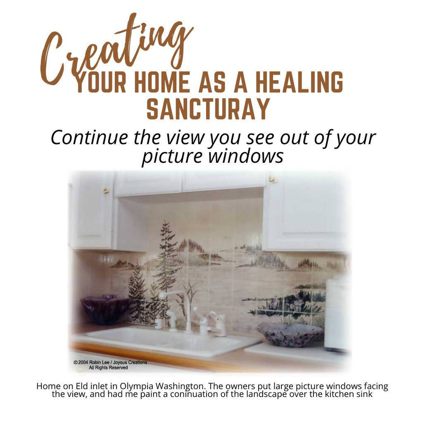 Art Tiles & Sinks Custom Designed to Create Your Home as a Healing Sanctuary Art Tiles & Sinks Robin Lee Health and Longevity Coach 