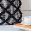 Aranya Tufted Black & Beige Throw Pillow Pillow Bit of Meraki 