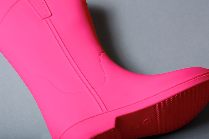 Atomic Pink Kid's All Weather Rubber Cowboy Boots Shoes Dakota Ridge 