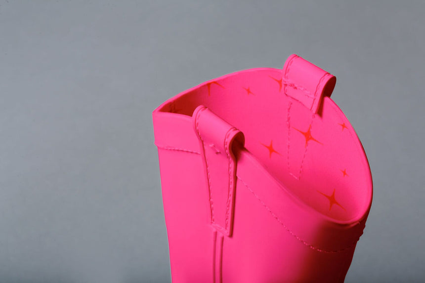 Atomic Pink Kid's All Weather Rubber Cowboy Boots Shoes Dakota Ridge 