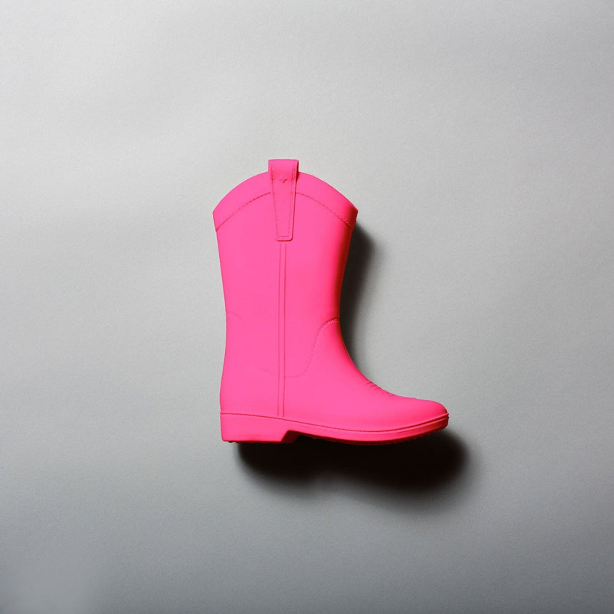 Atomic Pink Kid's All Weather Rubber Cowboy Boots Shoes Dakota Ridge 4/5 