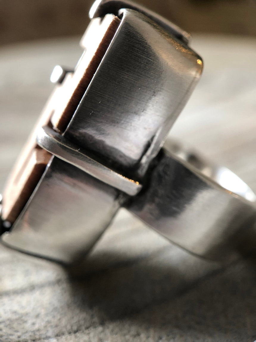 Vintage Letter Press Ring #3 Jewelry Huckleberry Designs 