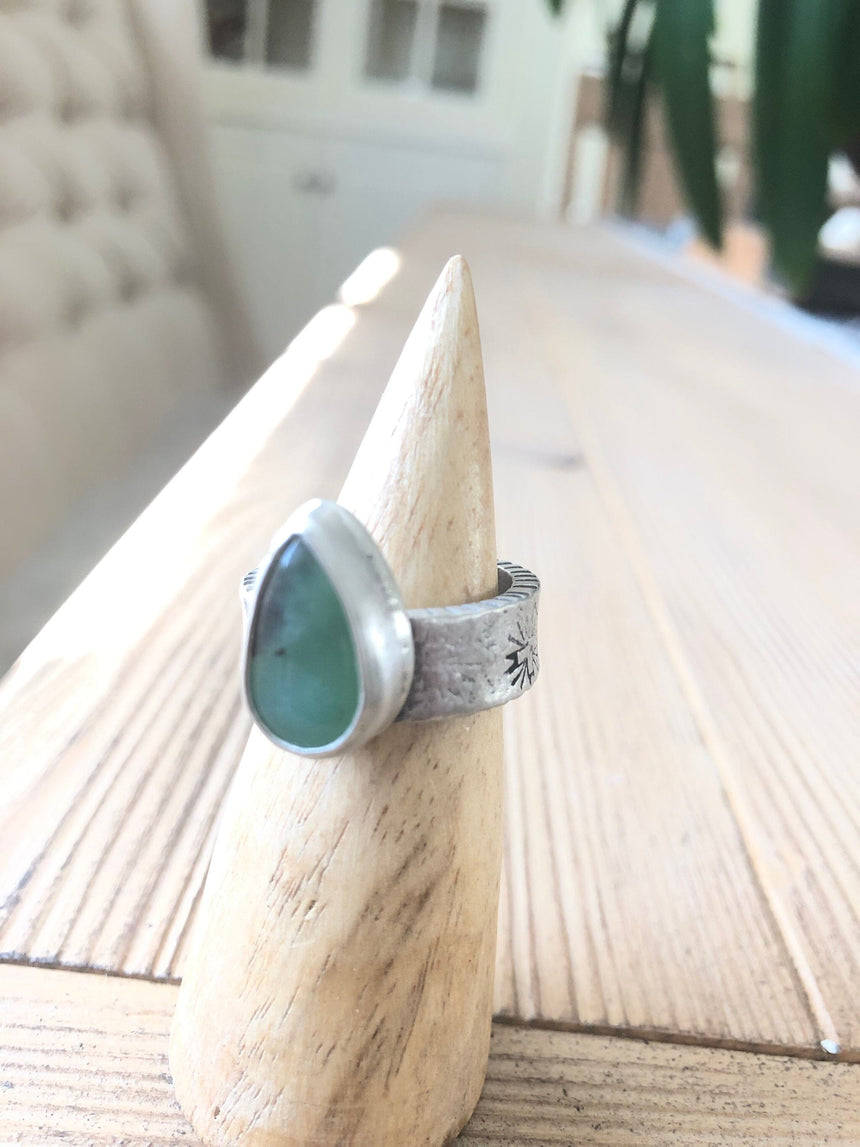 Wabi Sabi Spring Ring #3 Jewelry Huckleberry Designs 